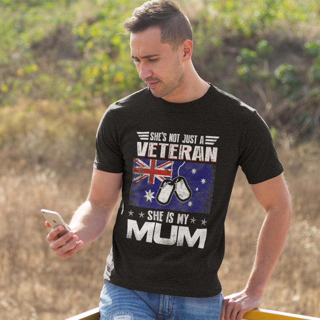 She's Not Just A Veteran T-shirt - [farm_afternoons]