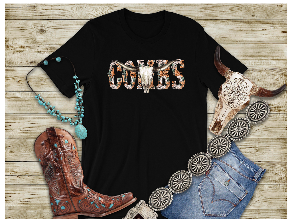 Women's Floral Combs Tee - [farm_afternoons]