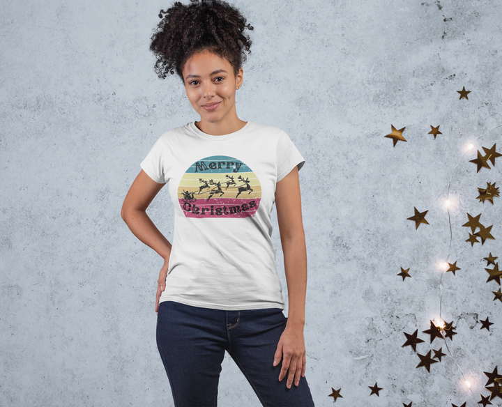 Women's Retro Vintage Christmas T-shirt