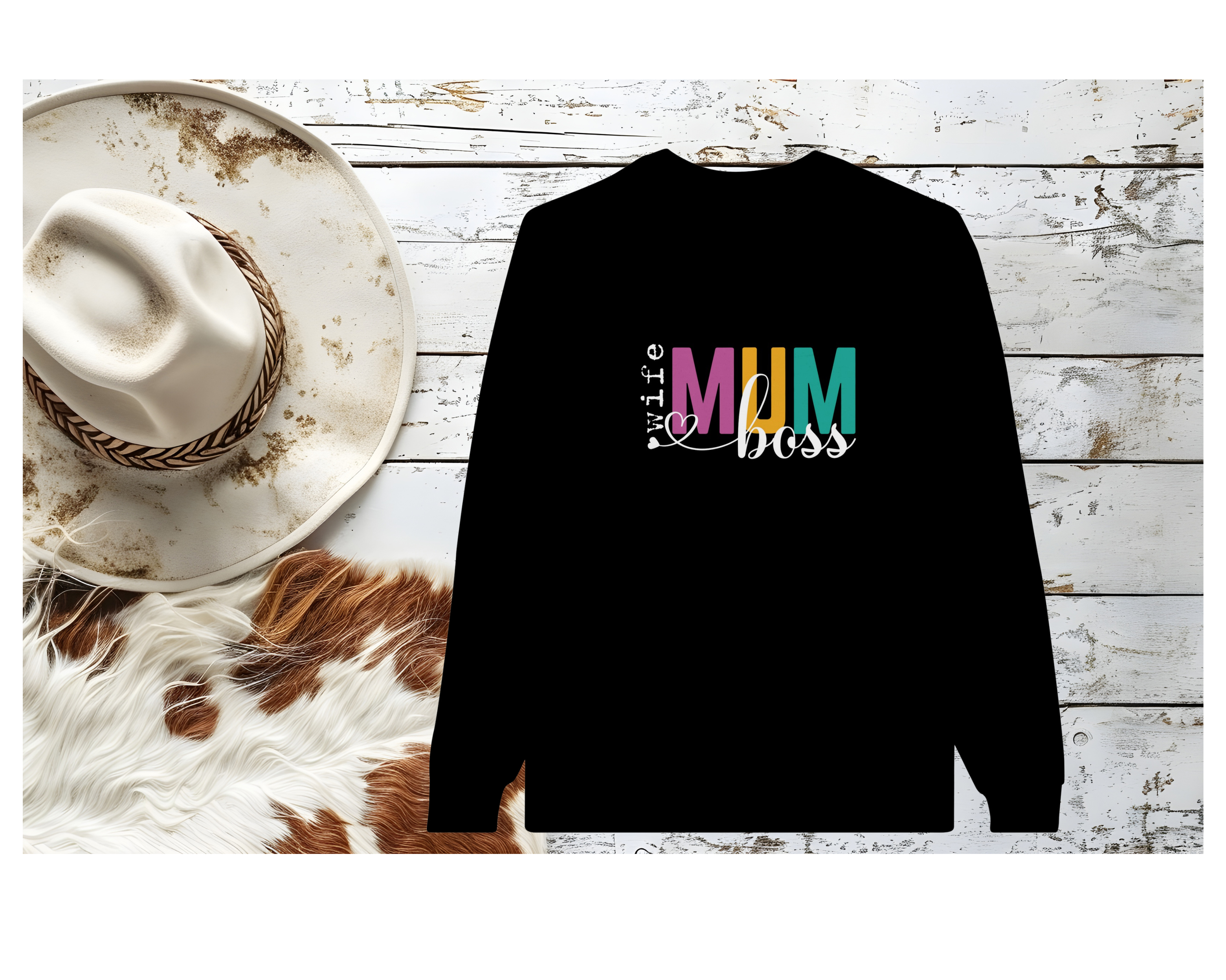 Wife Mum Boss Sweatshirt - [farm_afternoons]