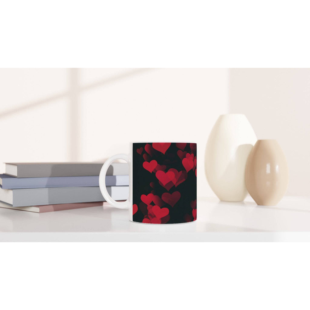 Red Hearts Mug - [farm_afternoons]
