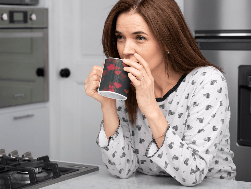 Red Hearts Mug - [farm_afternoons]
