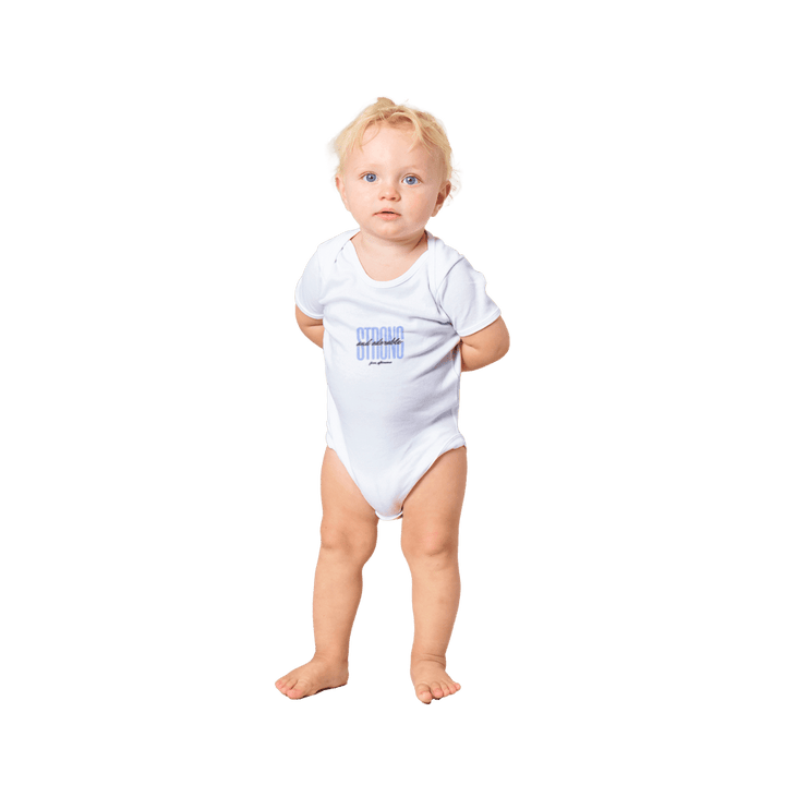 Blue Strong & Adorable - Baby Short Sleeve Onesies - [farm_afternoons]