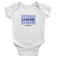 Blue Strong & Adorable - Baby Short Sleeve Onesies - [farm_afternoons]