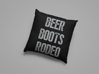 Beer Boots Rodeo Throw Pillow - [farm_afternoons]