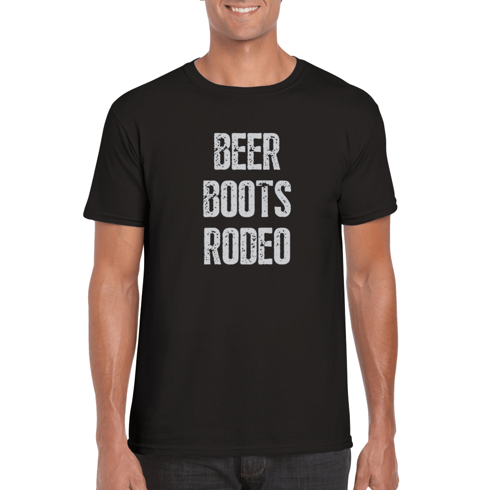 Men's Beer Boots Rodeo T-shirt - [farm_afternoons]