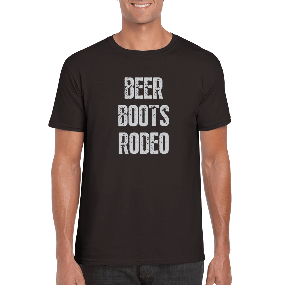 Men's Beer Boots Rodeo T-shirt - [farm_afternoons]