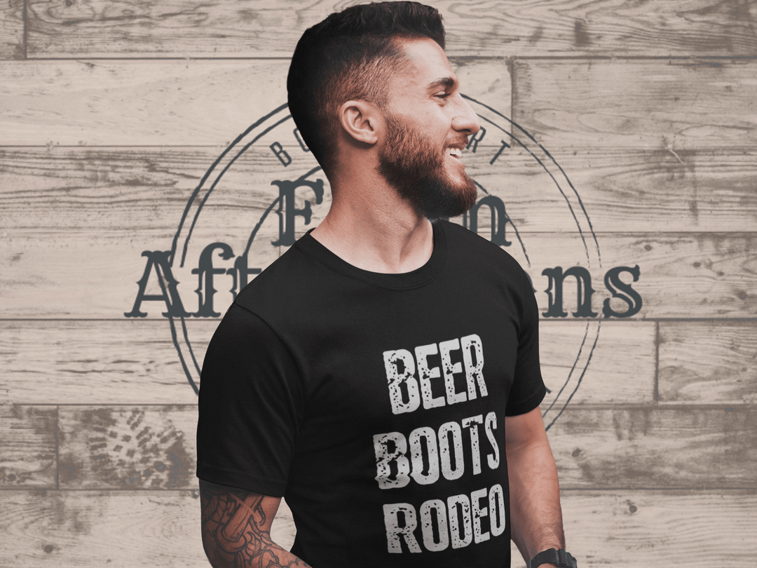 Men's Beer Boots Rodeo T-shirt - [farm_afternoons]