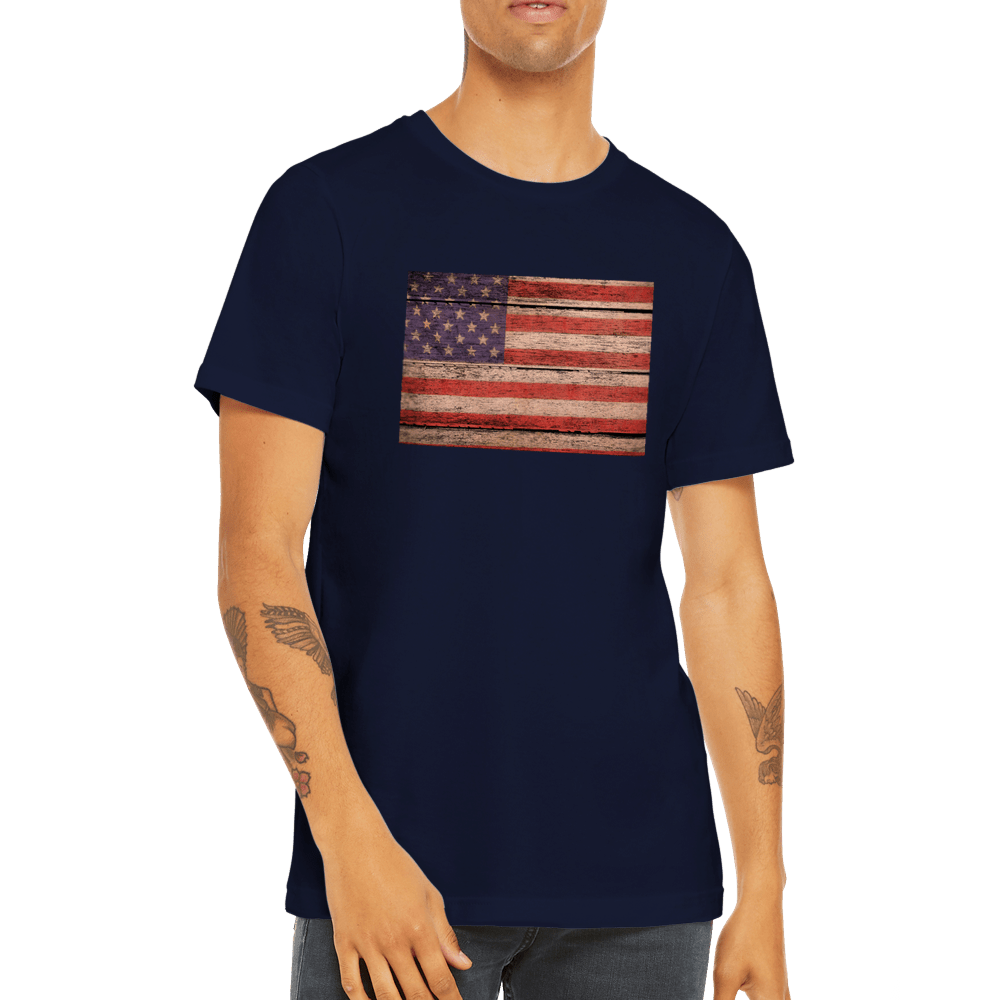 Men's Distressed USA T-shirt - [farm_afternoons]