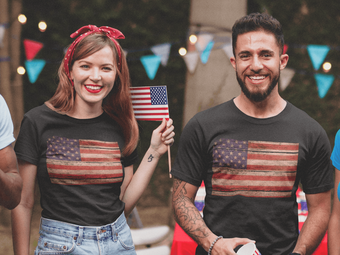 Men's Distressed USA T-shirt - [farm_afternoons]