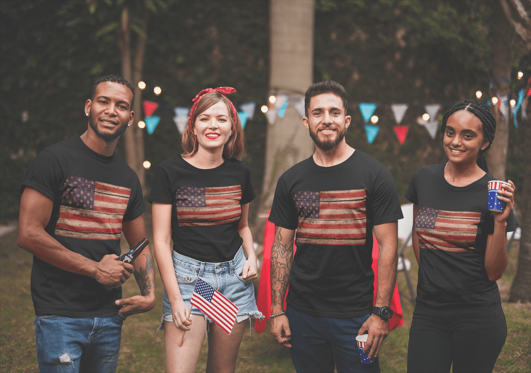 Men's Distressed USA T-shirt - [farm_afternoons]