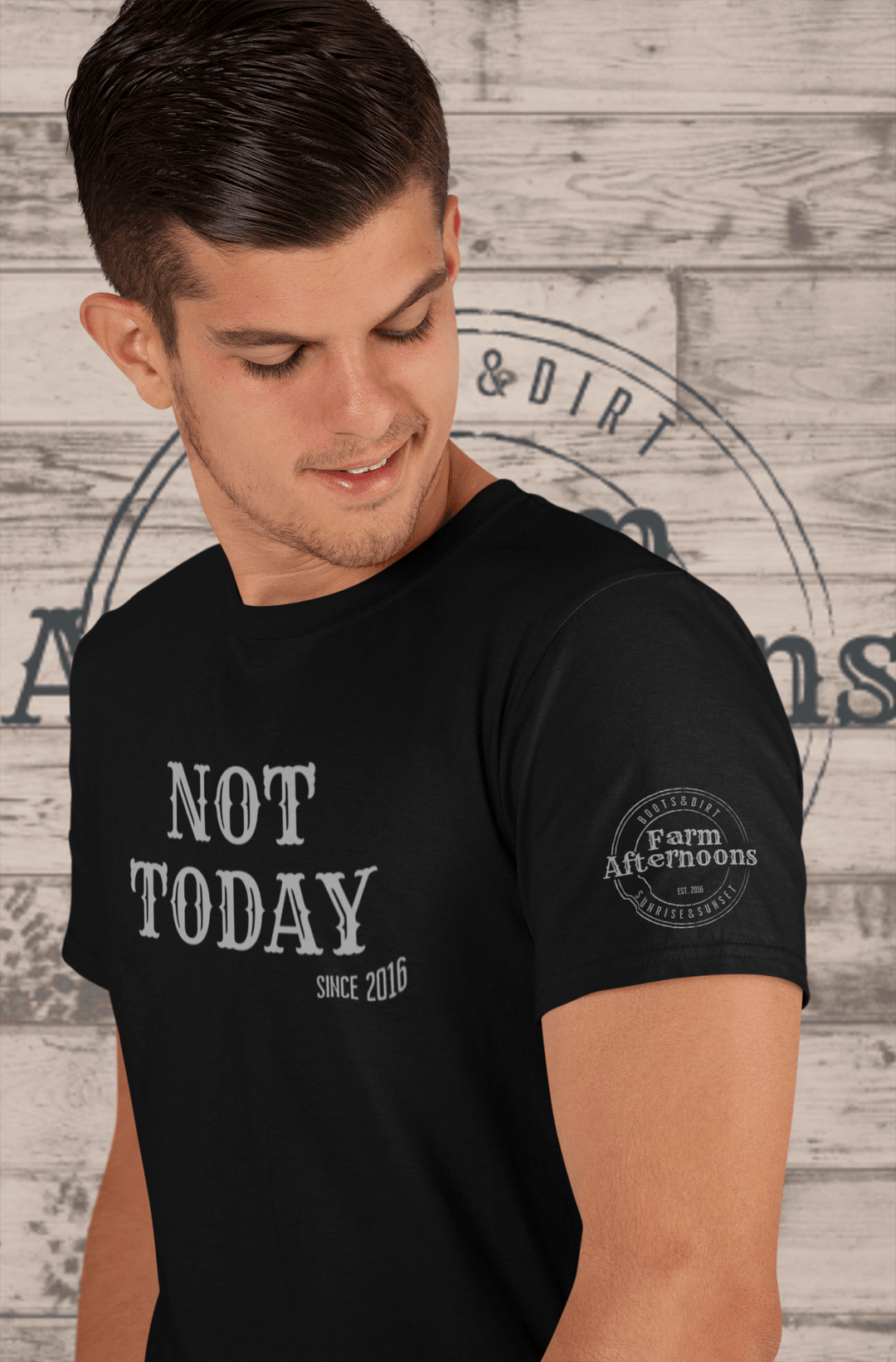 Men's Not Today Branded T-shirt - [farm_afternoons]