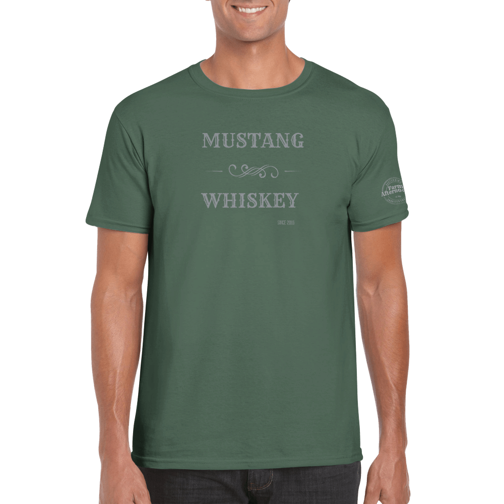 Mens's Mustang Whiskey Branded T-shirt - [farm_afternoons]