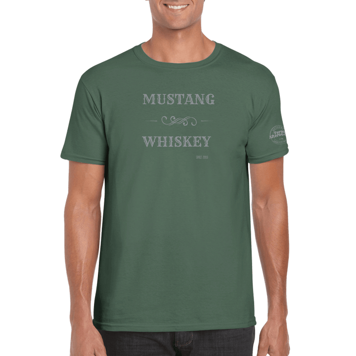 Mens's Mustang Whiskey Branded T-shirt - [farm_afternoons]