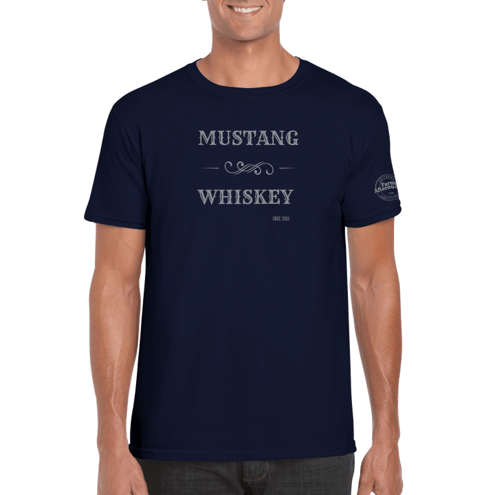 Mens's Mustang Whiskey Branded T-shirt - [farm_afternoons]