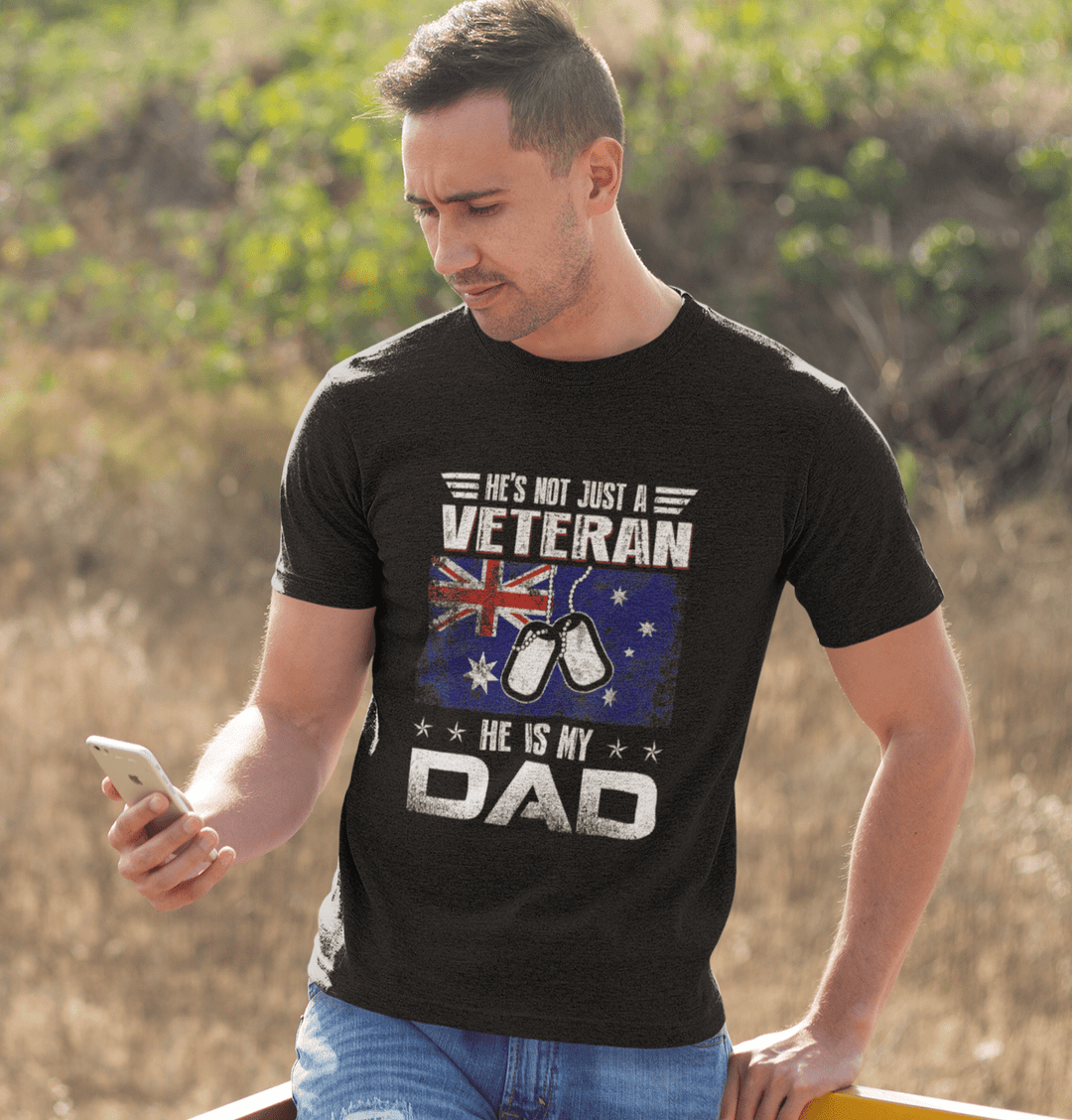 He's Not Just A Veteran T-shirt - [farm_afternoons]