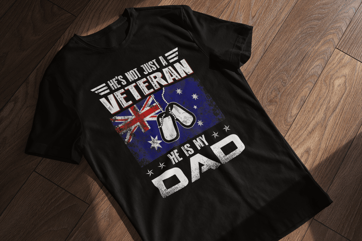 He's Not Just A Veteran T-shirt - [farm_afternoons]