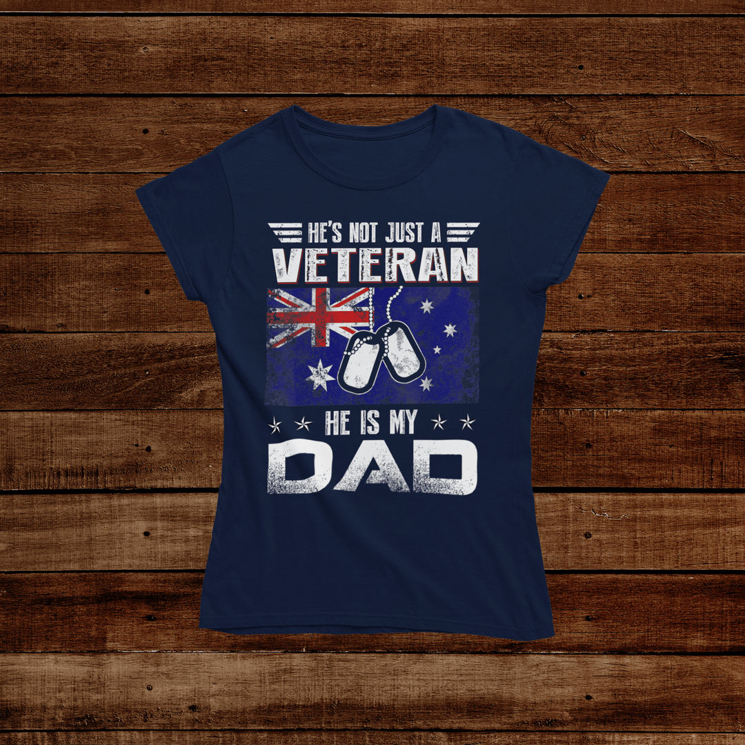 He's Not Just A Veteran T-shirt - [farm_afternoons]