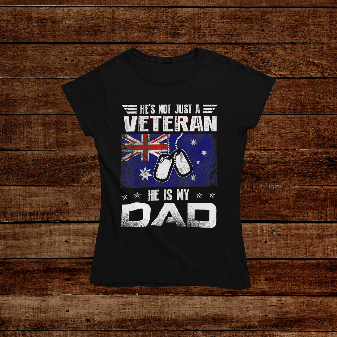 He's Not Just A Veteran T-shirt - [farm_afternoons]