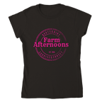 Womens Pink Brand  T-shirt - [farm_afternoons]