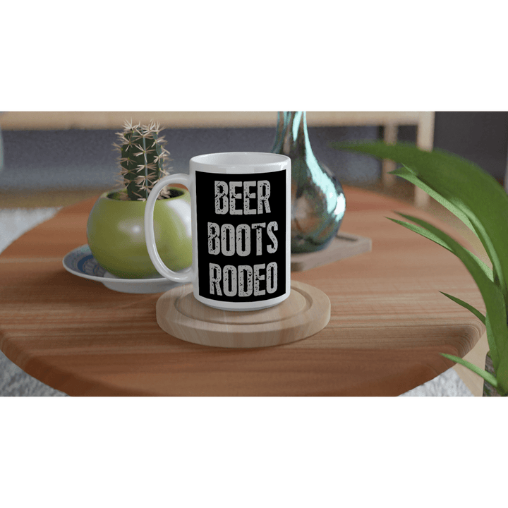 Beer Boots Rodeo - 15oz Ceramic Mug - [farm_afternoons]