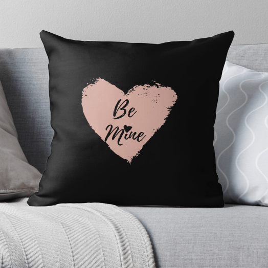 Be Mine Throw Pillow - [farm_afternoons]