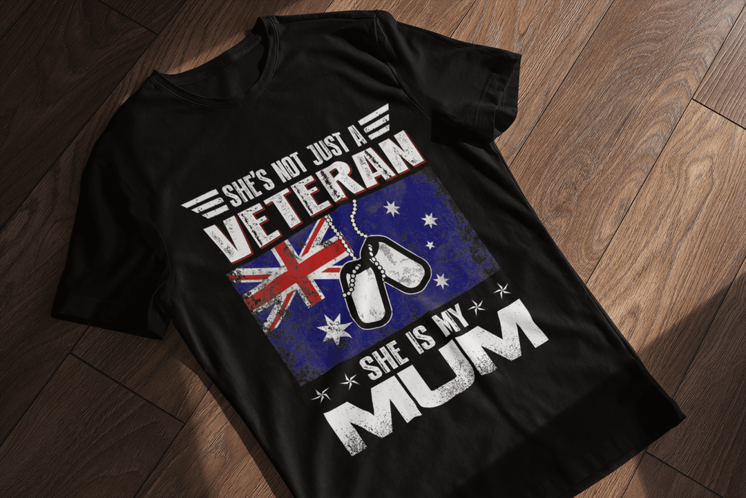 She's Not Just A Veteran T-shirt - [farm_afternoons]