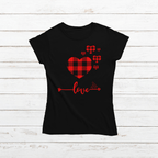 Women's Lumber Jack Hearts T-shirt - [farm_afternoons]