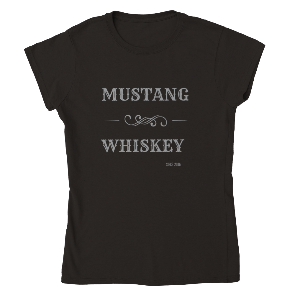 Women's Mustang Whiskey T-shirt - [farm_afternoons]