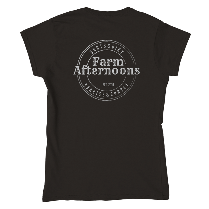 Women's Mustang Whiskey T-shirt - [farm_afternoons]