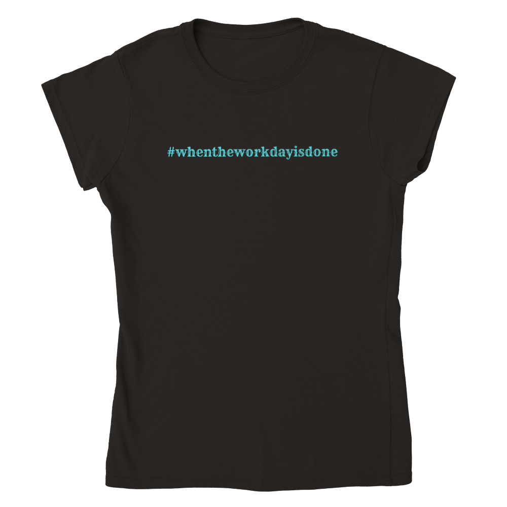 Womens Aqua Merch T-shirt - [farm_afternoons]