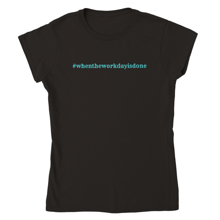 Womens Aqua Merch T-shirt - [farm_afternoons]