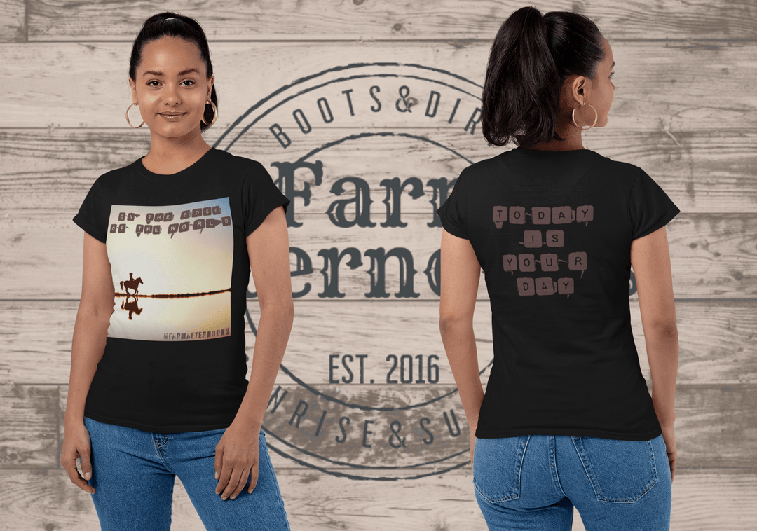 Women's On The Edge Of The World  T-shirt - [farm_afternoons]