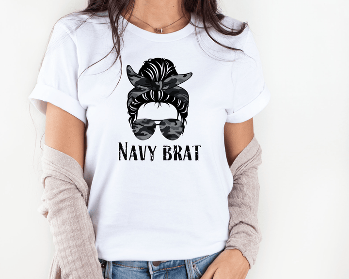 Women's Navy Brat T-shirt - [farm_afternoons]