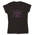 Womens  Purple Cash T-shirt - [farm_afternoons]