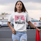 Women's Pink Wallen T-shirt - [farm_afternoons]