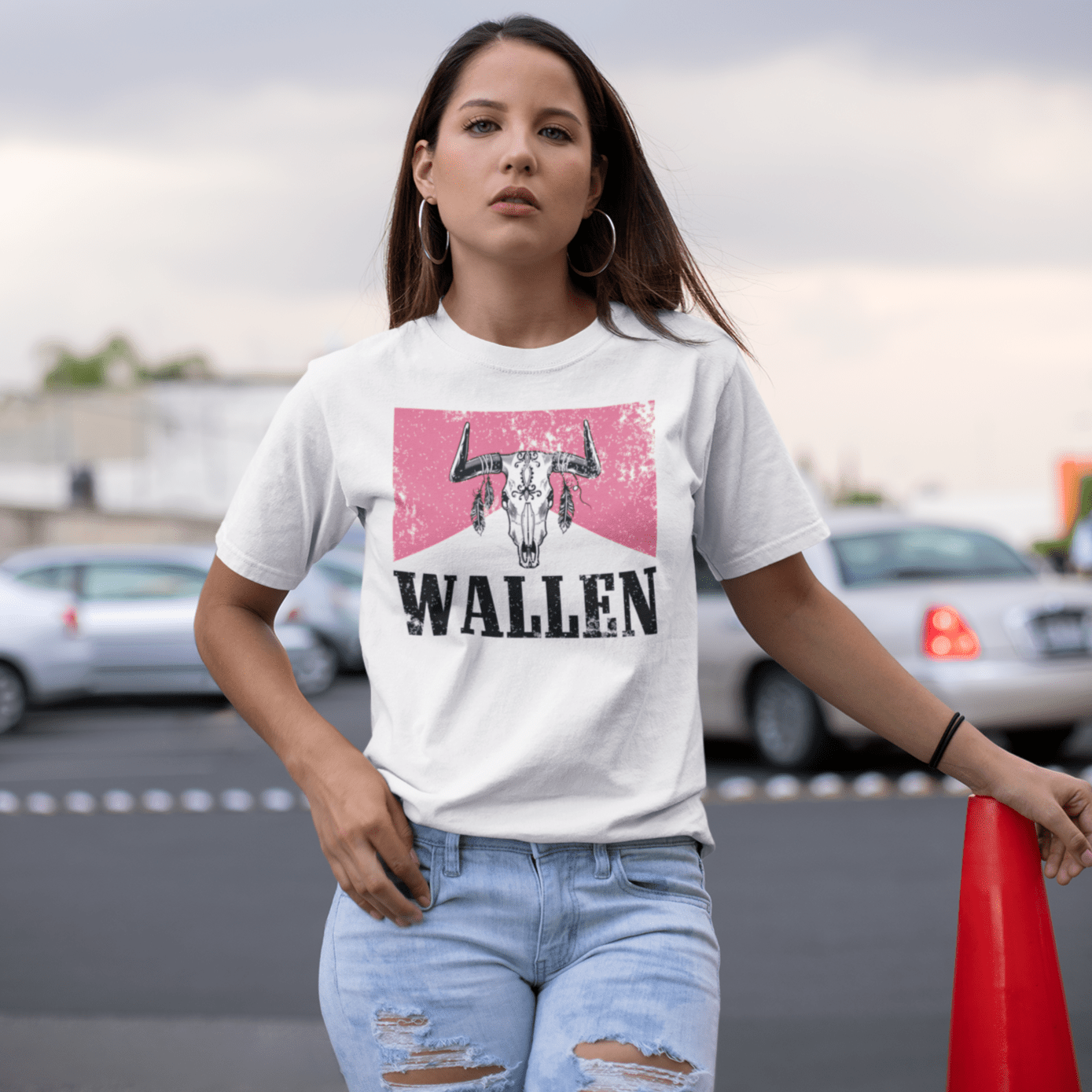 Women's Pink Wallen T-shirt - [farm_afternoons]