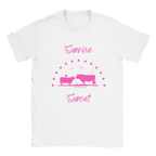 Girls Pink Sunrise Sunset -  Crewneck T-shirt - [farm_afternoons]