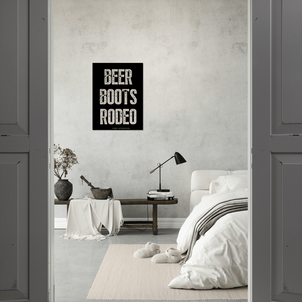 Beer Boots Rodeo - Wood Prints - [farm_afternoons]