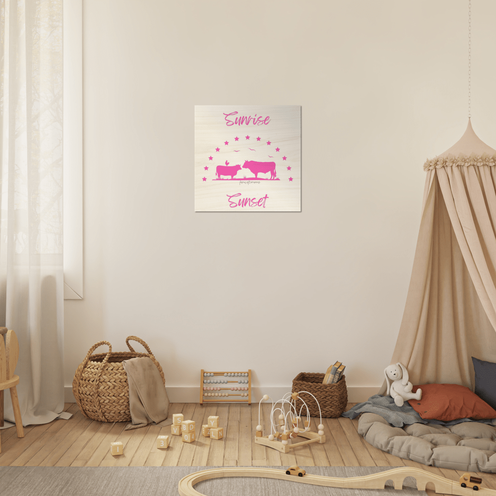 Pink Sunrise Sunset - Wood Prints - [farm_afternoons]