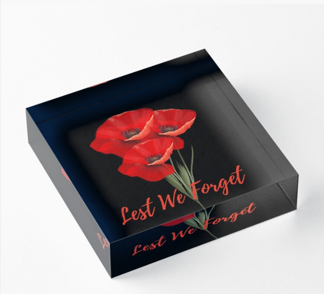 Lest We Forget Acrylic Block - [farm_afternoons]