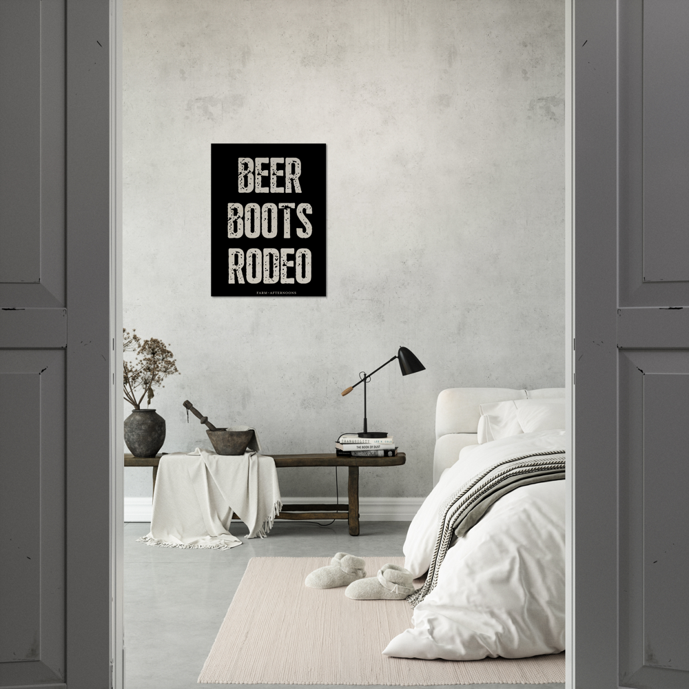 Beer Boots Rodeo - Wood Prints - [farm_afternoons]